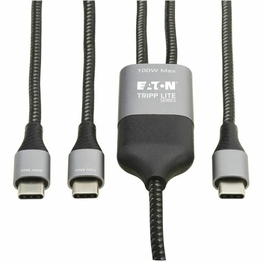 Eaton Corporation Tripp Lite Series USB-C Charging Cable/Splitter (Part U420P-2X6-100W) - 6 ft. 100W PD Power Delivery with Dual USB-C Outputs