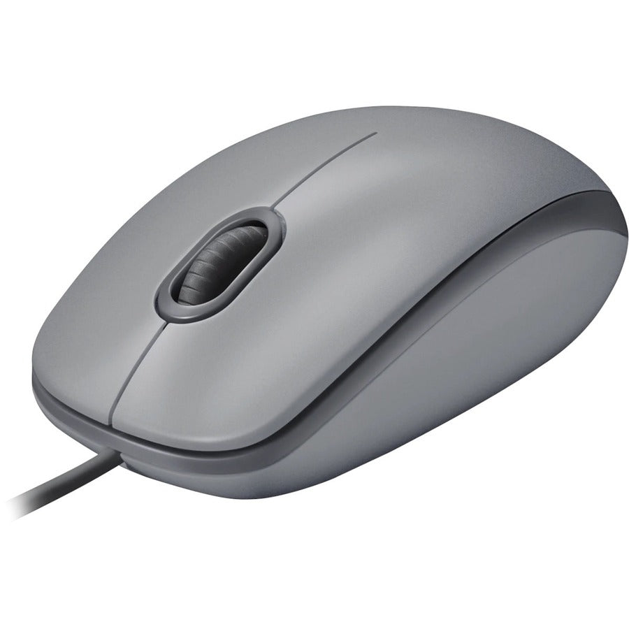 Logitech M110 Wired Optical Mouse, Mid Gray, USB Type-A, 910-006757