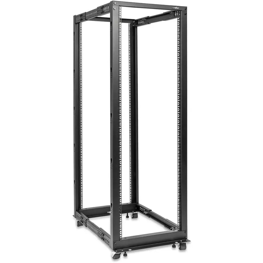 Rocstor SolidRack 36U Adjustable Depth Open Frame Server Rack with Casters and Leveling Feet