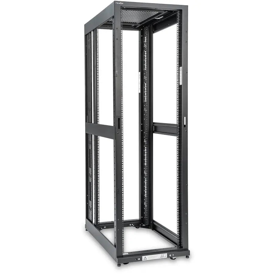 Rocstor SolidRack R3300 Premium 42U Floor Standing Open Frame Rack Cabinet with Casters and Adjustable Rails