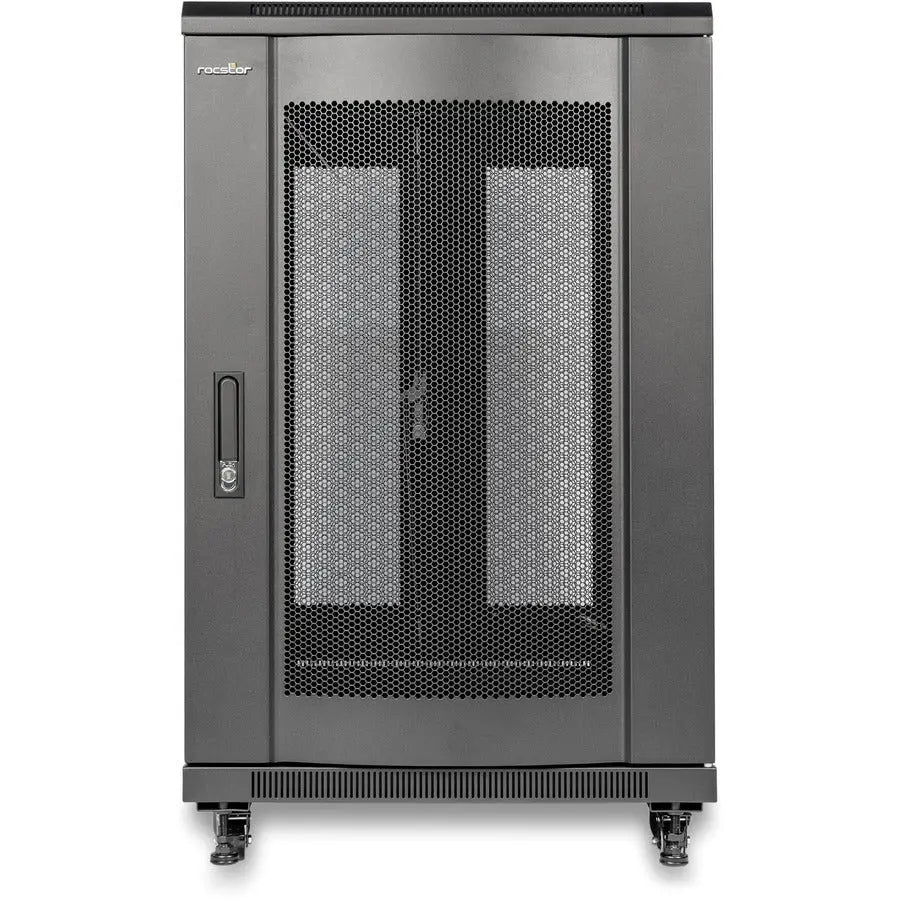 Rocstor SolidRack R3106 Premium 18U Server Rack Cabinet - 19 Inch Deep Enclosure with Lockable Doors and Heavy-Duty Steel Construction