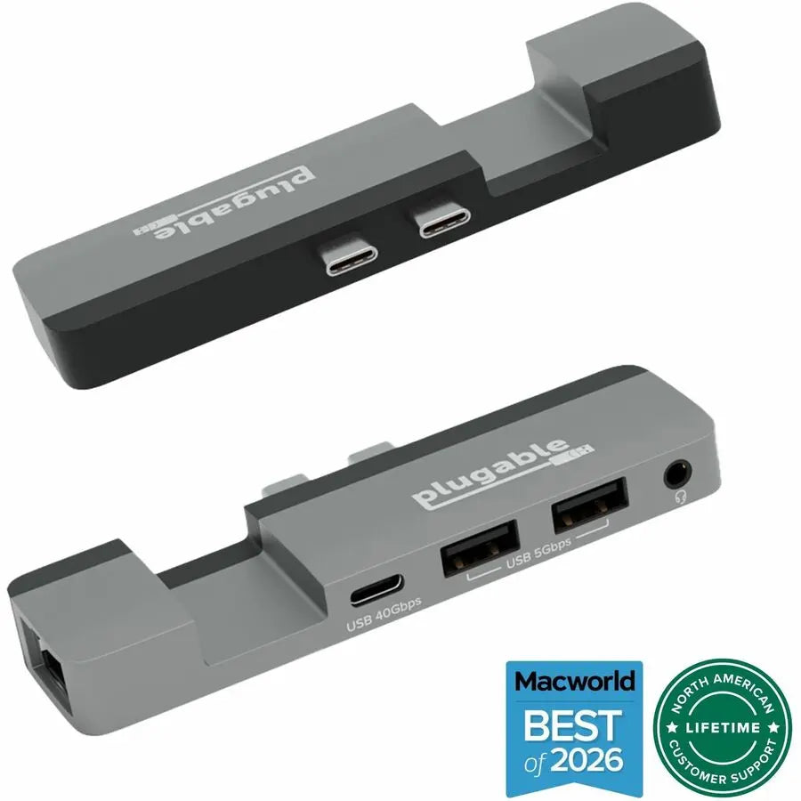 Plugable USB-C 5-in-1 Hub for MacBook Pro and Air with Thunderbolt 4 and USB4 Compatibility