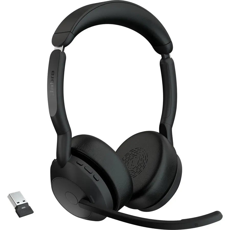 Jabra Evolve2 55 Headset - Wireless Noise Cancelling Supra-Aural Headphones for Office and Music
