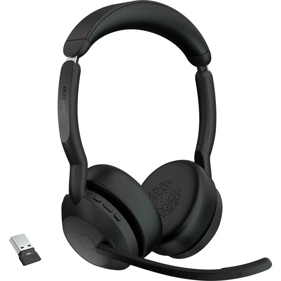 Jabra Evolve2 55 Headset with Active Noise Cancellation and Bluetooth Wireless Technology