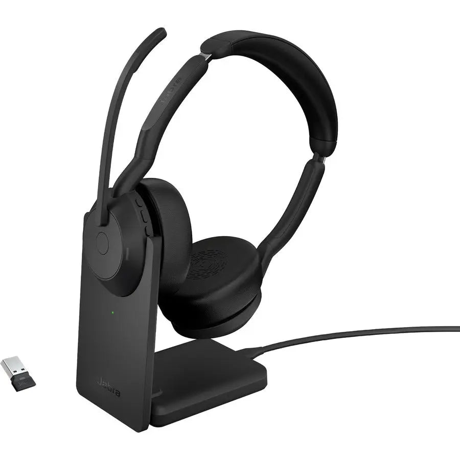 Jabra Evolve2 55 Wireless Headset with Noise Cancelling Microphone and Bluetooth Connectivity