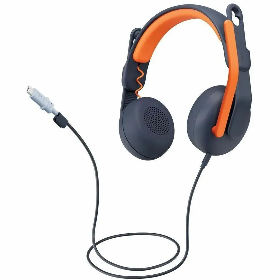 Logitech Zone Learn Wired Headset with Microphone for Learners, Comfortable and Adjustable Fit for Kids, USB C