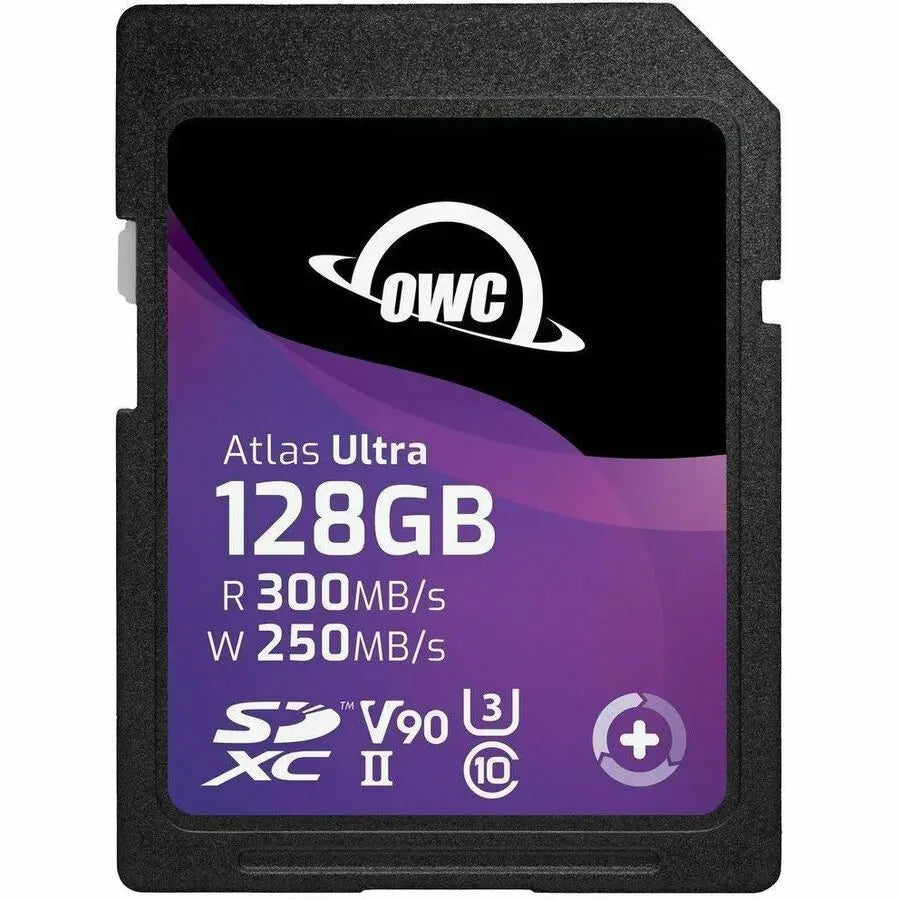 OWC 128GB Atlas Ultra SDXC UHS-II V90 Memory Card for High-Performance Photography and Video
