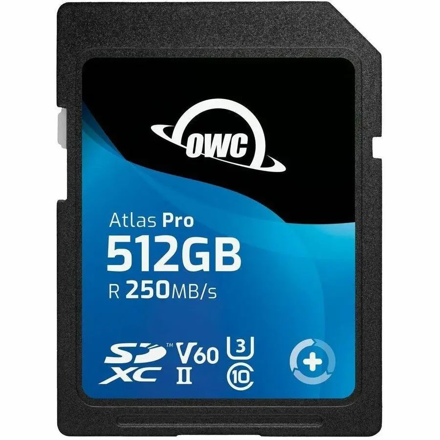 OWC 512GB Atlas Pro SDXC UHS-II V60 Memory Card for High-Resolution Photos and 4K Video