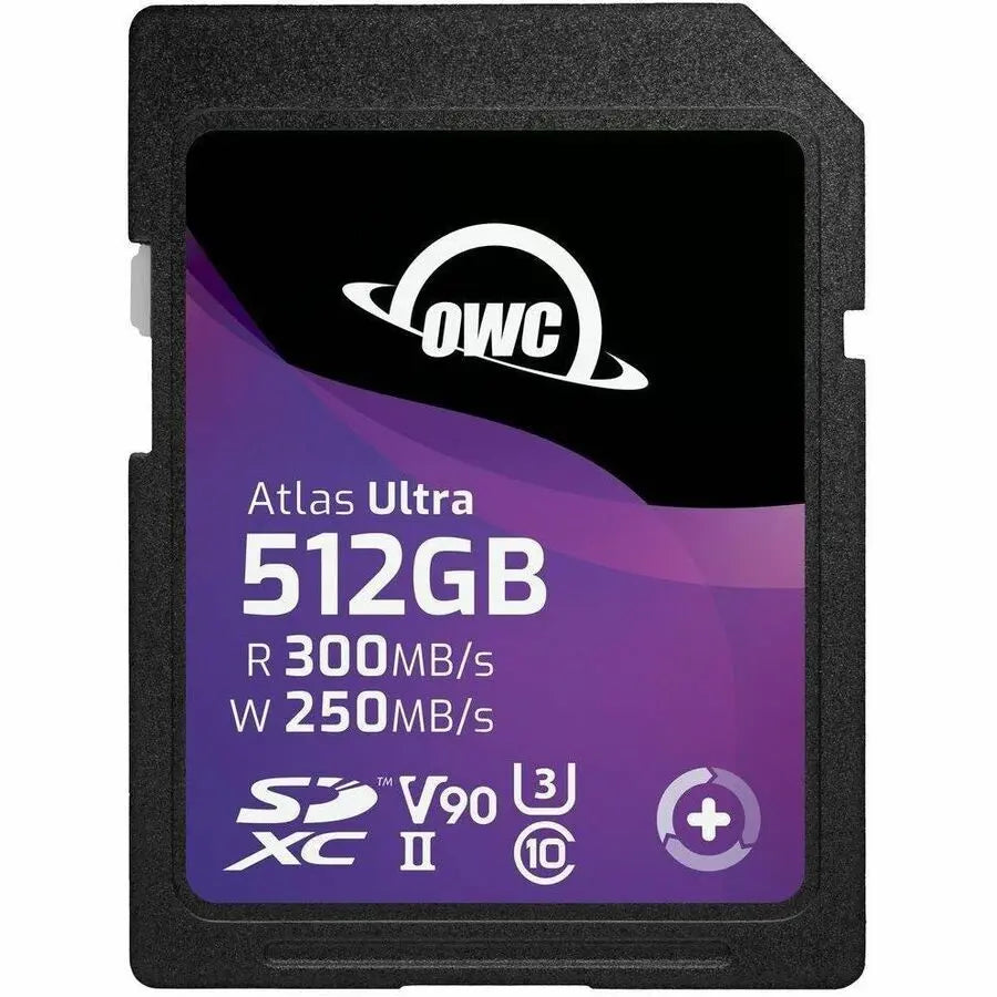 OWC 512GB Atlas Ultra SDXC UHS-II V90 Memory Card for Professional Photography and Video