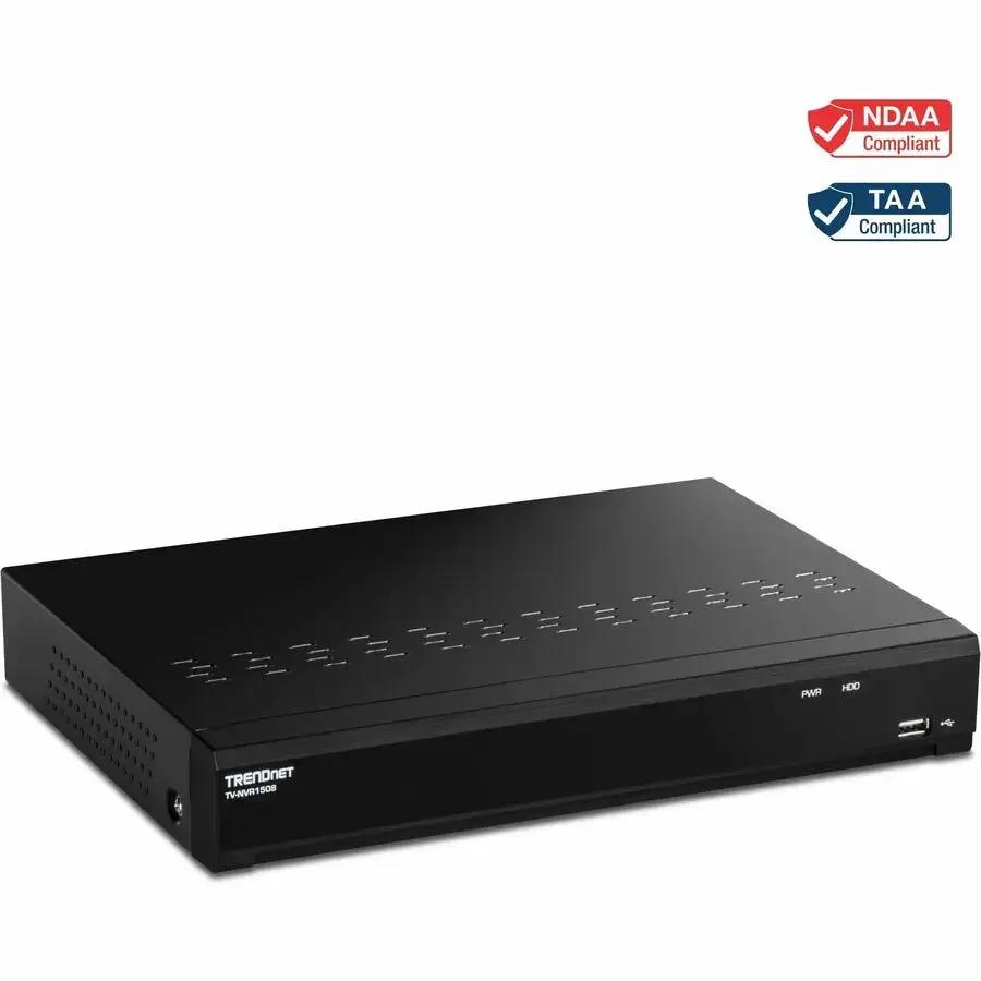TRENDnet TV-NVR1508 8-Channel 4K (8MP) PoE Network Video Recorder with 12TB Storage and Rackmount Design by TRENDnet