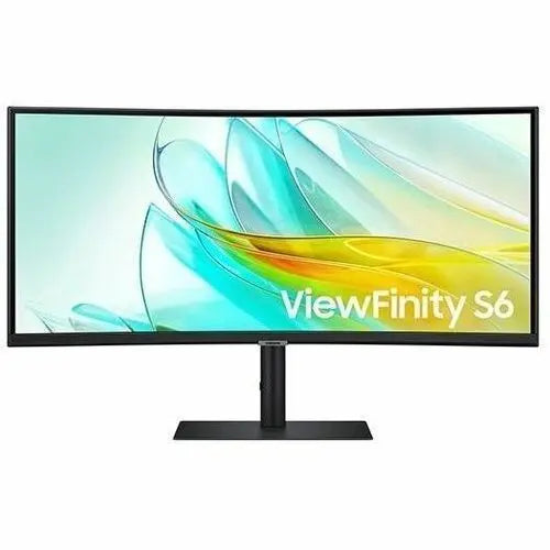 Samsung ViewFinity S6 S34C654UAN 34-Inch Curved WQHD LCD Monitor with KVM Switch, HDR10, and Built-in Speakers