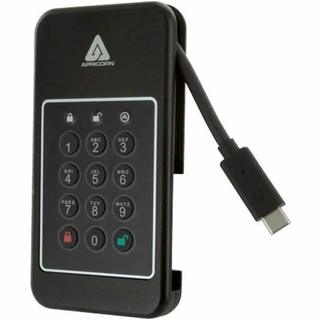 Apricorn Aegis NVX 2TB Portable External SSD with Rugged Design and Hardware Encryption
