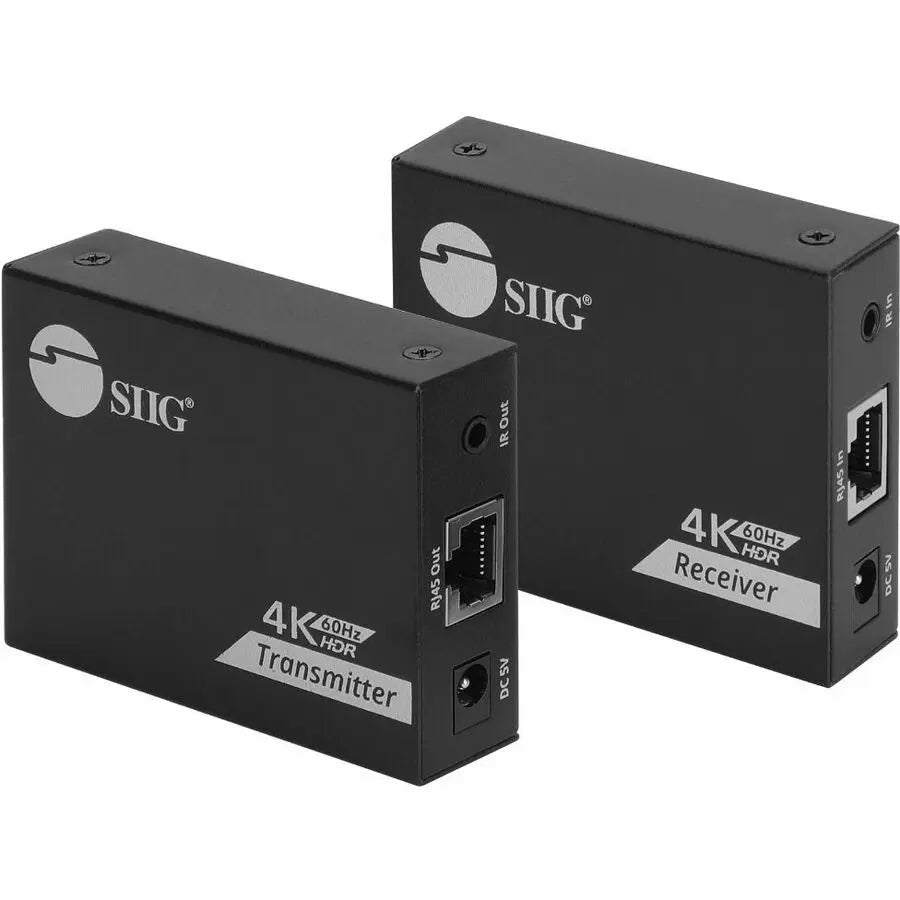 SIIG 4K60Hz HDMI over Cat6 Extender with Loopout & IR - 50m