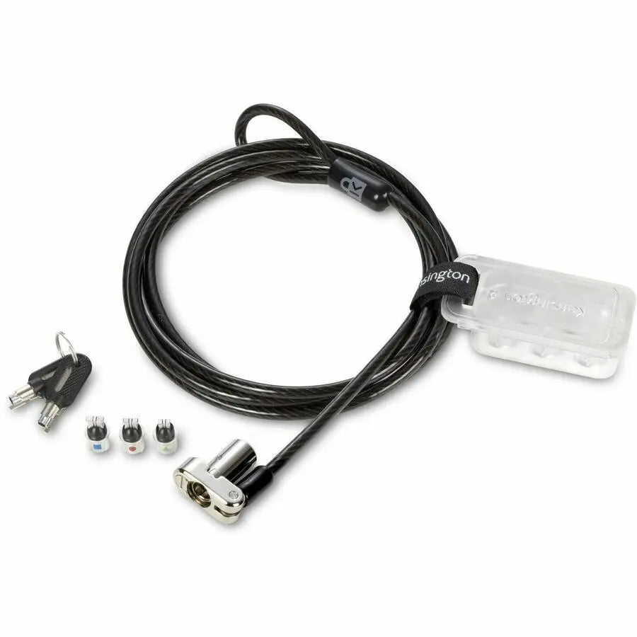 Kensington Universal 3-in-1 Keyed Laptop Lock - Custom Keyed, Black
