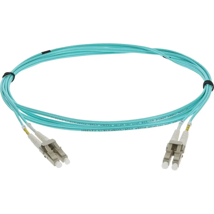 AddOn 3.5m LC to LC Aqua OM4 Duplex Riser-Rated Fiber Patch Cable