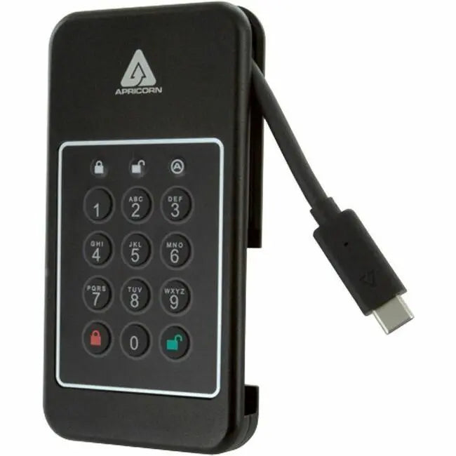 Apricorn Aegis NVX 500GB Portable External Hard Drive with USB-C and 256-bit AES Encryption
