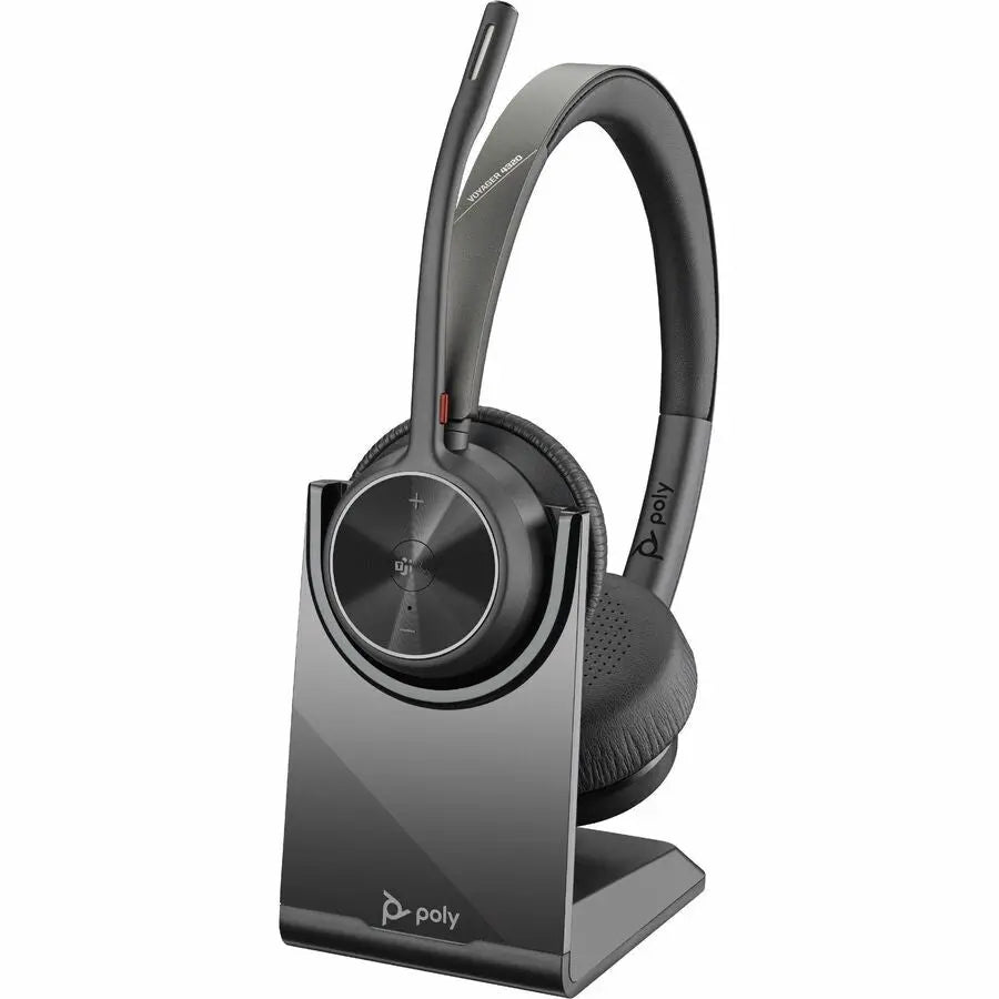 Poly Voyager 4320-M Microsoft Teams Certified Wireless Headset with BT700 Dongle and Charging Stand