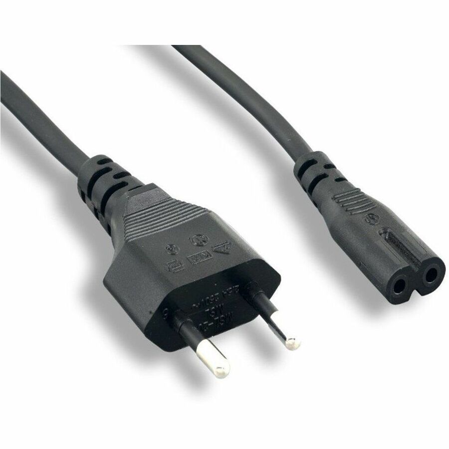 Monoprice Standard Power Cord with CEE 7/16 Europlug and IEC 60320 C7 Connector, 6 ft, Black