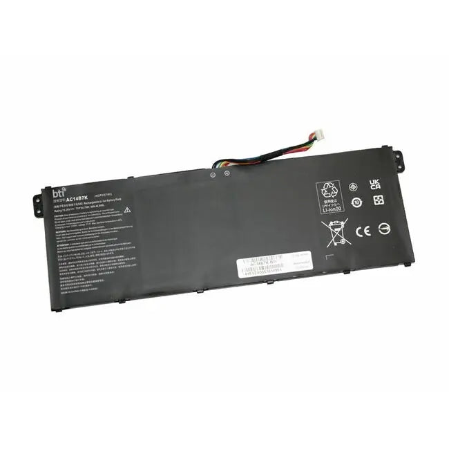 BTI Battery for Acer Laptops - Compact 50.70Wh Rechargeable Notebook Battery (Part No. AC14B7K-BTI)