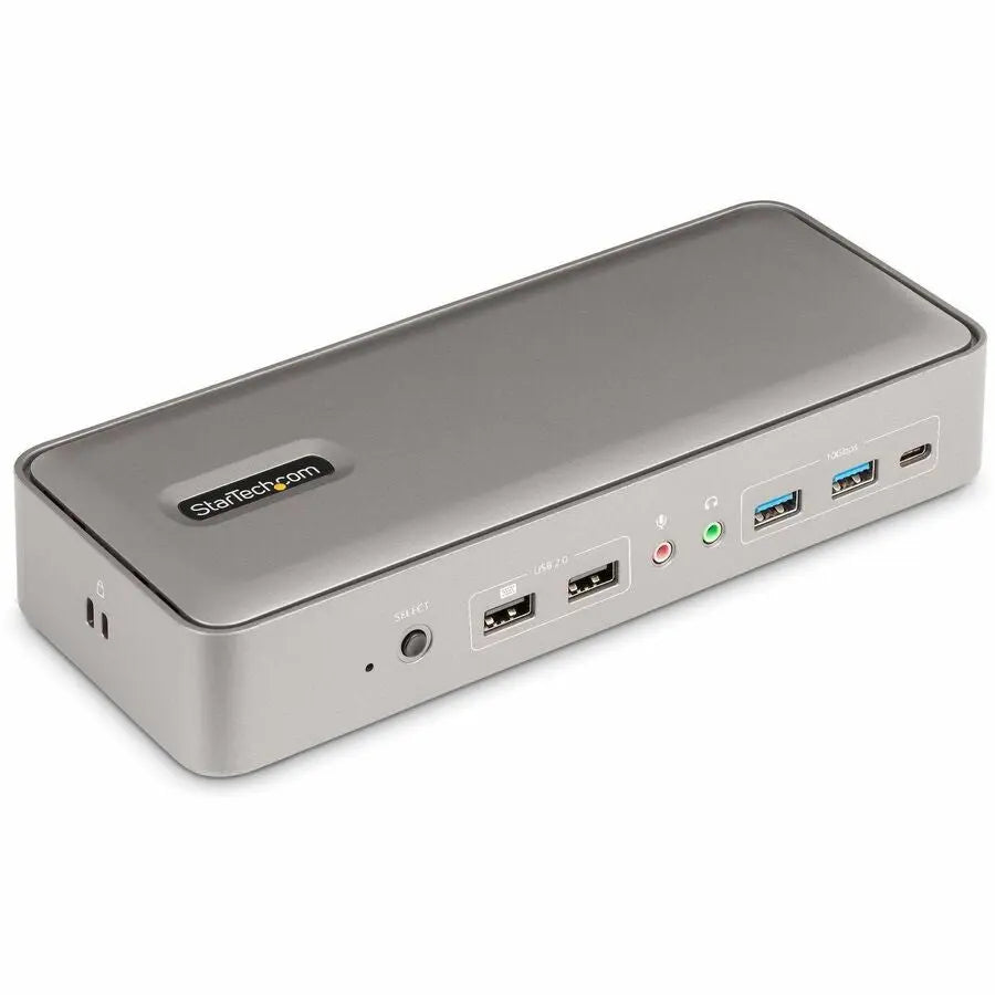 StarTech.com Dual-Laptop USB-C KVM Docking Station with Dual 4K 60Hz DisplayPort, 90W/45W Power Delivery, and Multiple Connectivity Options
