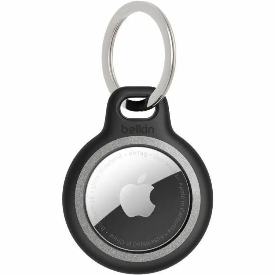 Belkin Reflective Secure Holder with Key Ring for Apple AirTag - Black