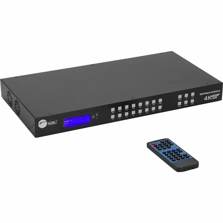 SIIG 8x8 HDMI 4K60Hz Matrix Switcher with EDID Management and ARC - Part Number CE-MX0011-S1