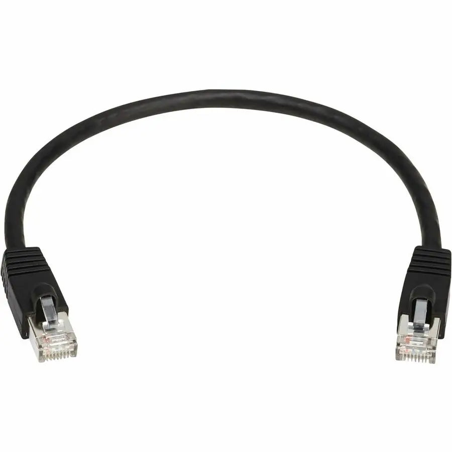 Eaton Tripp Lite Series N272-F01-BK Cat8 40G Snagless SSTP Ethernet Cable with PoE, 1 ft, Black