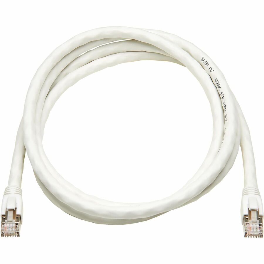 Eaton Tripp Lite Series Cat8 40G Snagless SSTP Ethernet Cable (RJ45 M/M), PoE, White, 6 ft