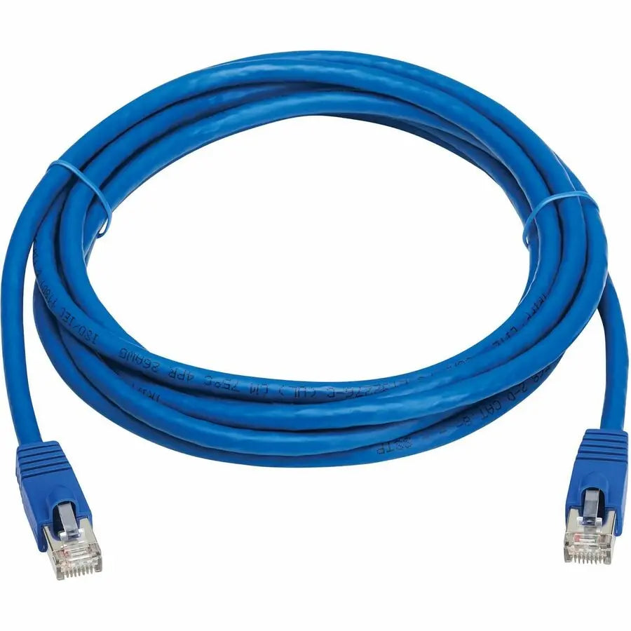 Eaton Tripp Lite Series N272-F10-BL Cat8 40G Snagless SSTP Ethernet Cable – 10 ft, Blue, PoE Support
