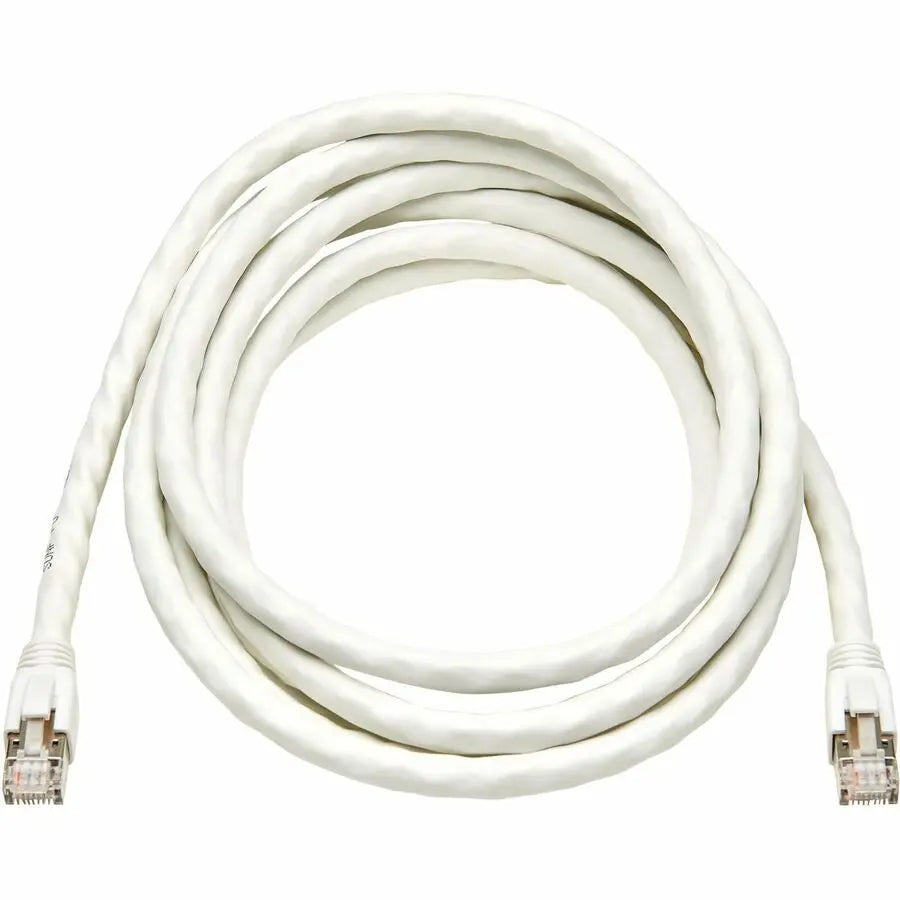 Eaton Tripp Lite Series N272-F15-WH Cat8 40G Snagless SSTP Ethernet Cable, 15 ft, White, PoE Support