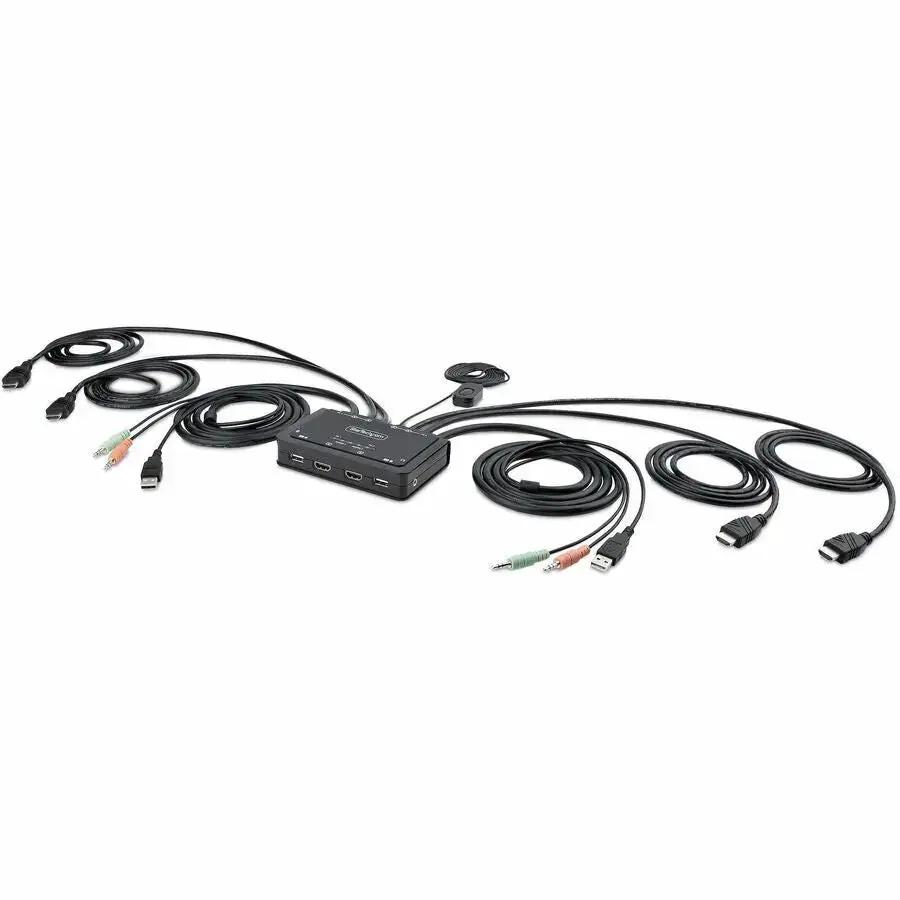 StarTech.com 2-Port Dual 4K HDMI KVM Switch C2DH46UA2CBLKVM for Seamless Multi-Device Control by STARTECH.COM