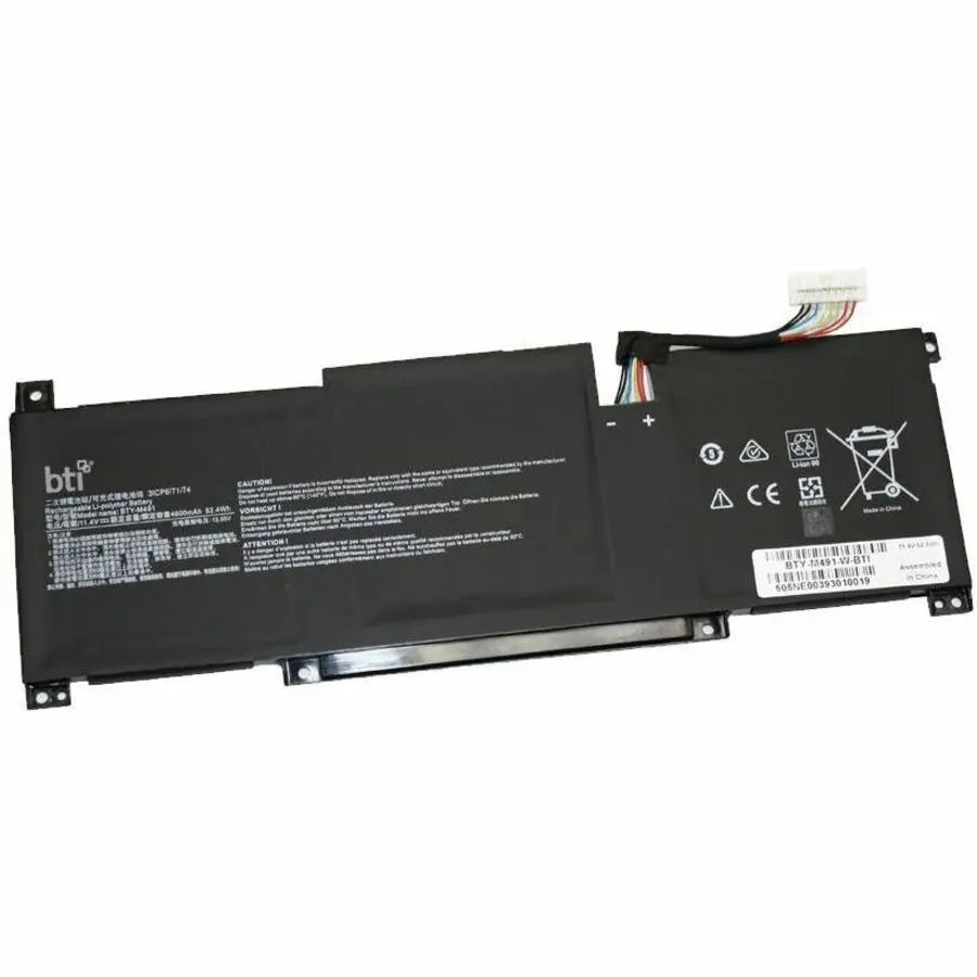 BTI Battery BTY-M491-W-BTI for MSI Prestige 14 A11SB Notebook - 52.4 Wh Lithium Ion Rechargeable Battery