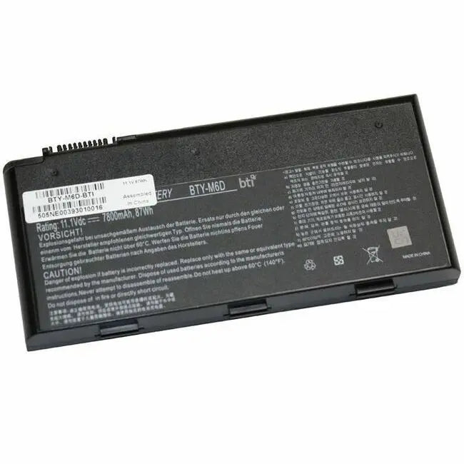 BTI BTY-M6D-BTI Laptop Battery for MSI Notebooks - 87 Wh, 11.1V, 9 Cells, Rechargeable