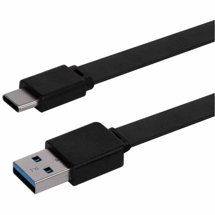 Monoprice Flat USB-C to USB-A 3.2 Gen 1x1 Charge and Sync Cable – 6ft, Black