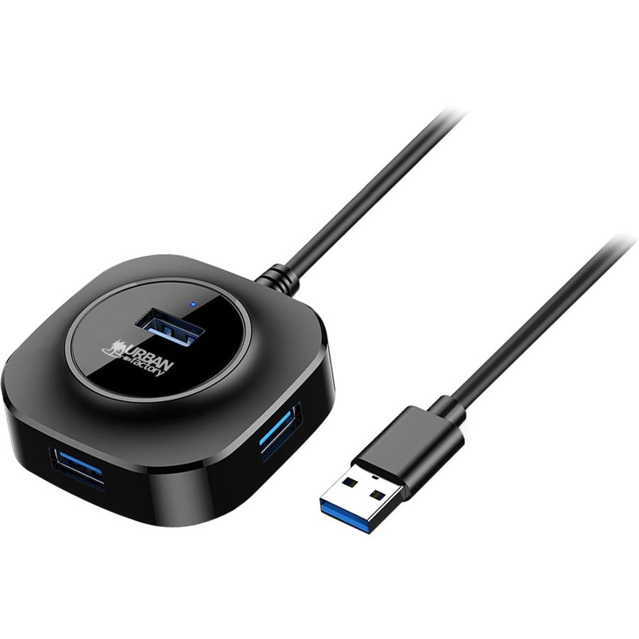 Urban Factory MHU30UF 4-Port USB 3.0 Hub, Black