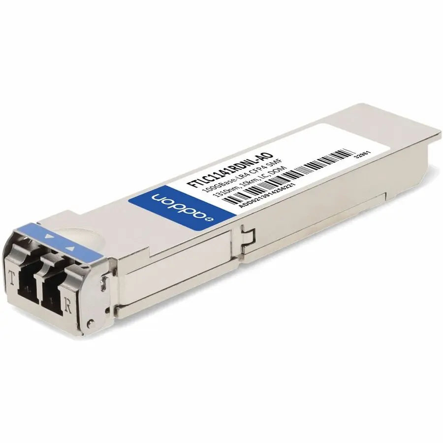 AddOn Finisar® FTLC1141RDNL Compatible 100GBase-LR4 CFP4 Transceiver - 10km Single-Mode Fiber, LC Connector