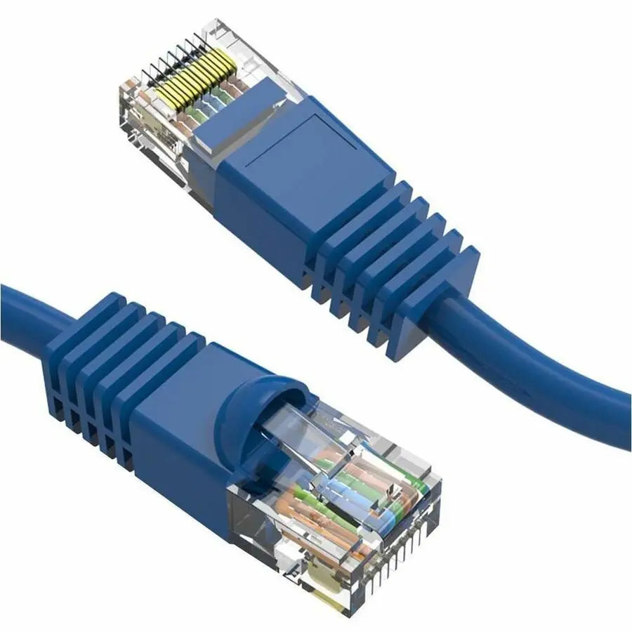 Axiom 35FT CAT5E 350MHz Patch Cable with Molded Boot - Blue - TAA Compliant