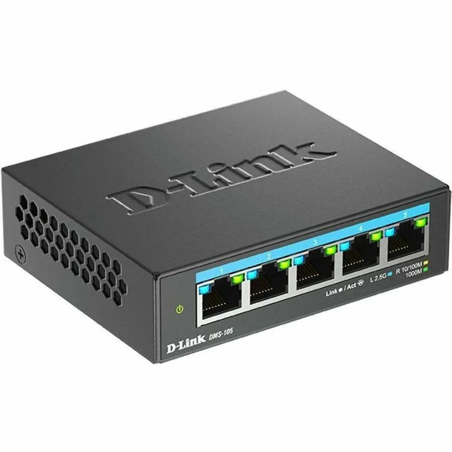 D-Link DMS-105 5-Port Multi-Gigabit Unmanaged Ethernet Switch for Small Office and Home Office