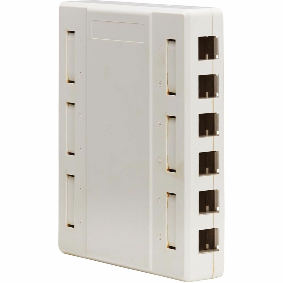 Eaton Tripp Lite Series Surface-Mount Box for Keystone Jacks - 12 Ports, White