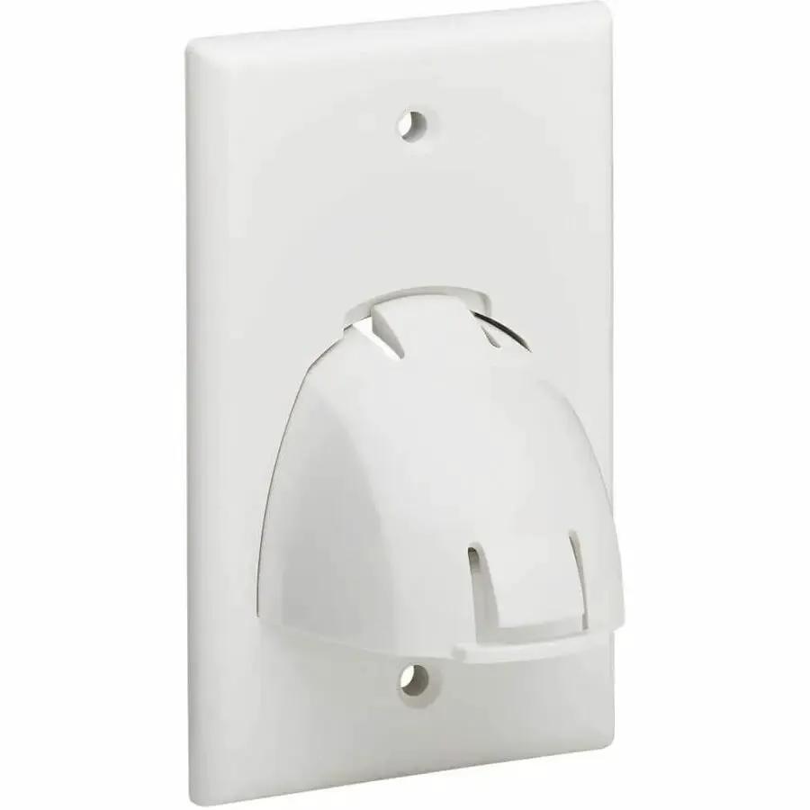 Eaton Tripp Lite Series N042-BC1-WH Single-Gang Up-or Down-Angle Bulk Cable Wall Plate, White by Eaton Corporation