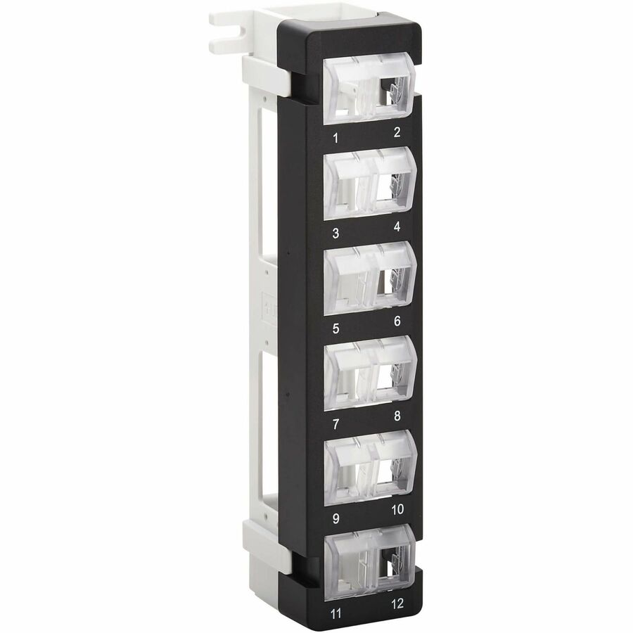 Eaton Tripp Lite Series 12-Port Wall-Mount Patch Panel for UTP Keystone Jacks, Rotatable Modules