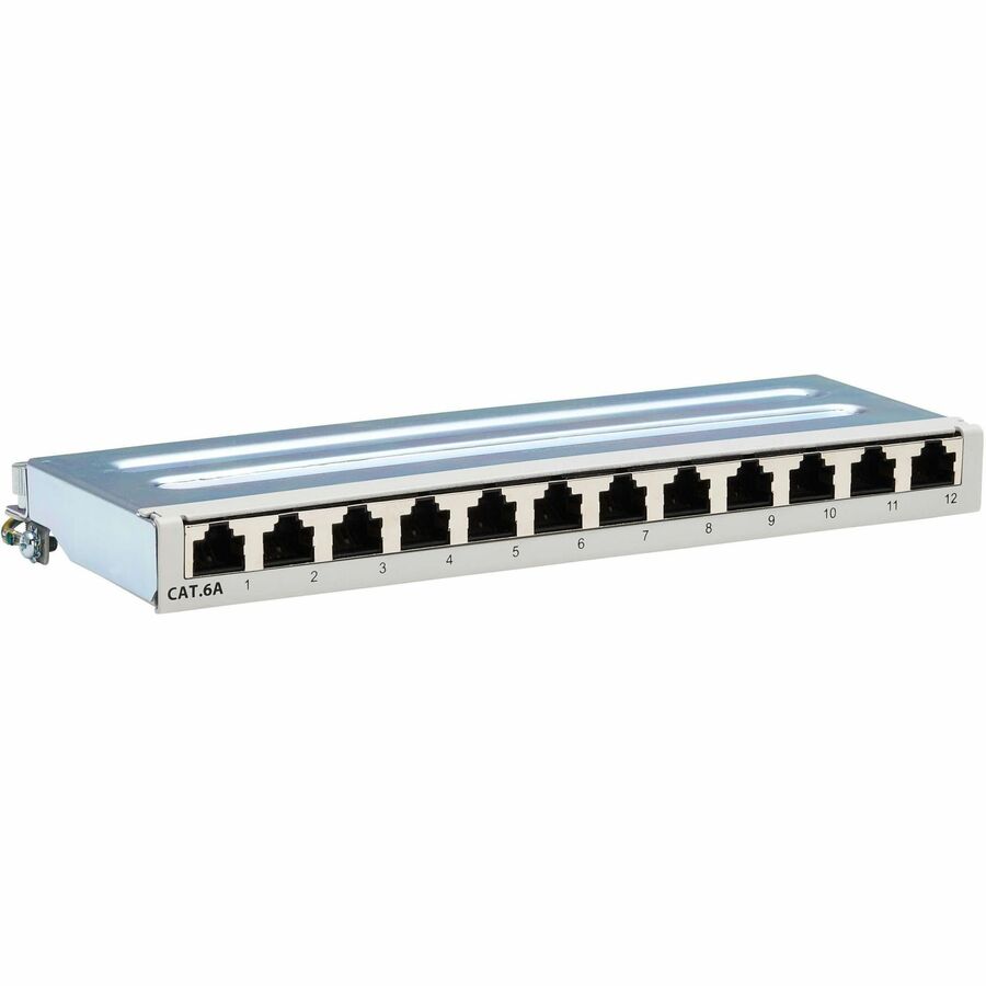 Eaton Tripp Lite Series Cat6a STP Patch Panel, 12 Ports, Wall Mount & DIN Rail, TAA Compliant