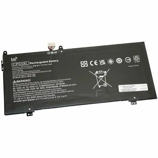 BTI CP03XL Battery for HP Spectre X360 Series Notebooks - 11.55V, 60.90Wh, 5270mAh Replacement Laptop Battery