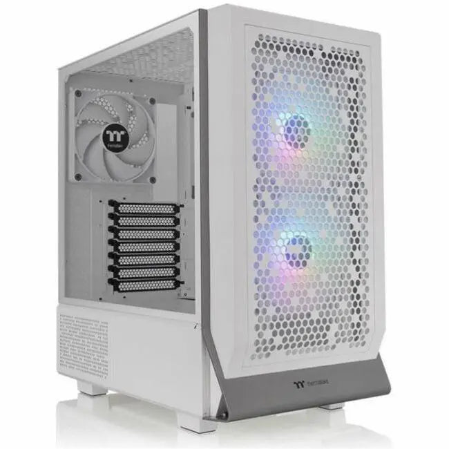 Thermaltake Ceres 300 TG ARGB Snow Mid Tower Chassis - White Gaming Computer Case with Support for Radiators and ARGB Fans