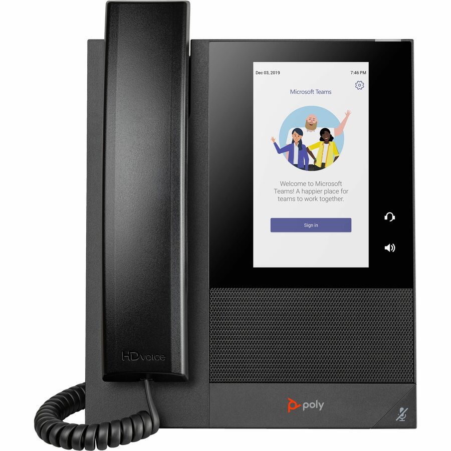 Poly CCX 400 Business Media Phone for Microsoft Teams and PoE-Enabled, Black