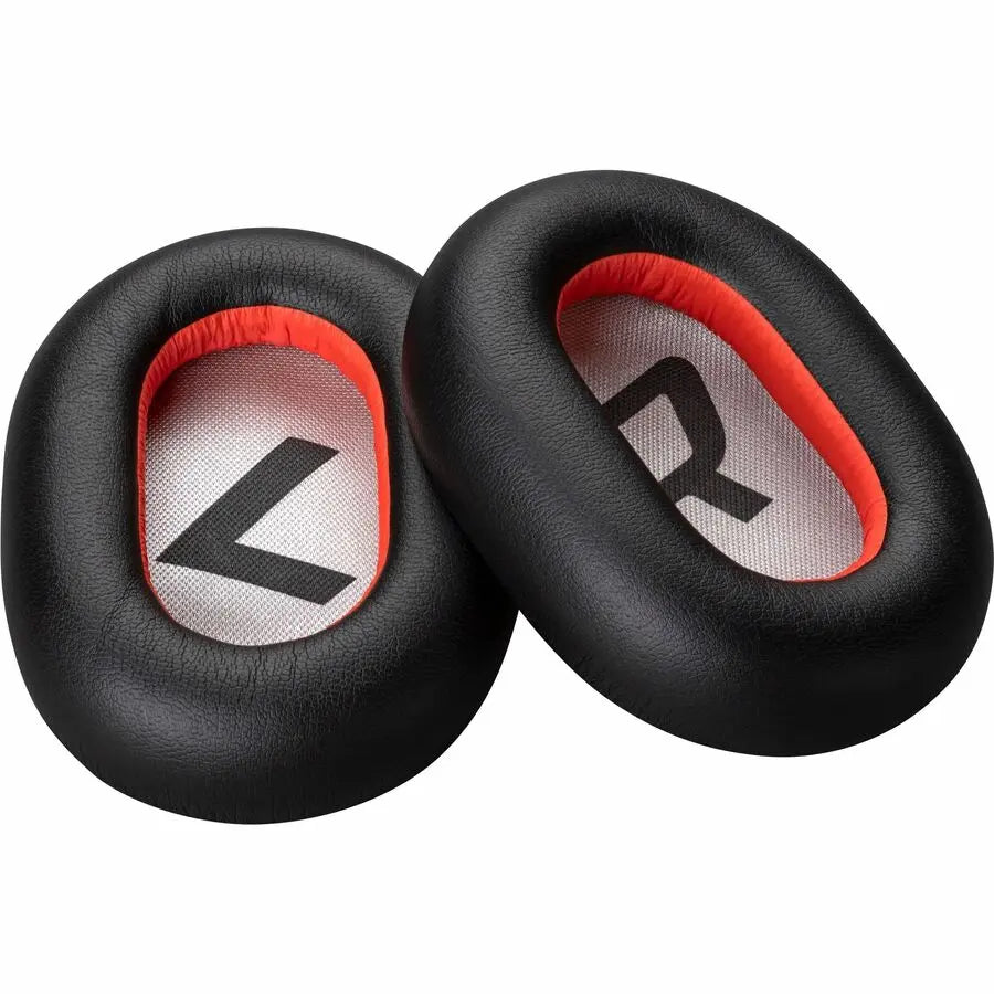 HP Inc. Poly Ear Cushion for Plantronics Voyager 8200 UC – Leatherette Black, 2-Pack