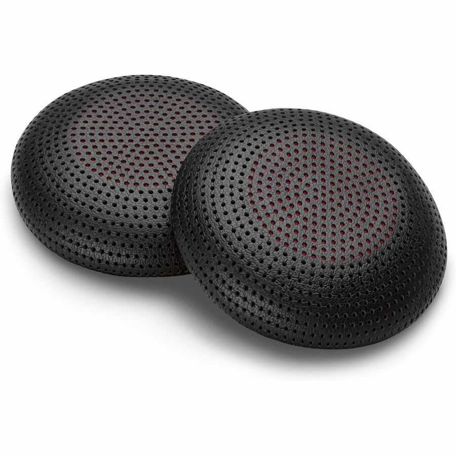 Poly Blackwire 3200 Leatherette Ear Cushions, Black, 2-Pack, Part Number 85S24AA