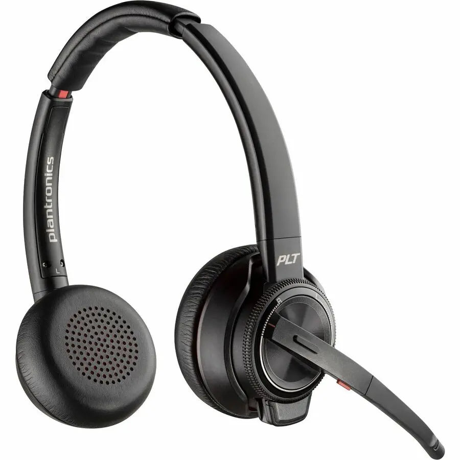Poly Savi 8220 UC Series DECT Wireless Headset with USB-A Connection and Noise Cancellation