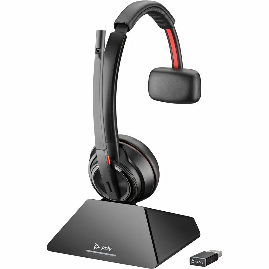 Poly Savi 8210 UC Microsoft Teams Certified DECT Wireless Headset with Long-Range Connectivity