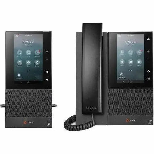 Poly CCX 505 IP Phone - Corded - Corded/Cordless - Wi-Fi, Bluetooth - Desktop, Wall Mountable - Black